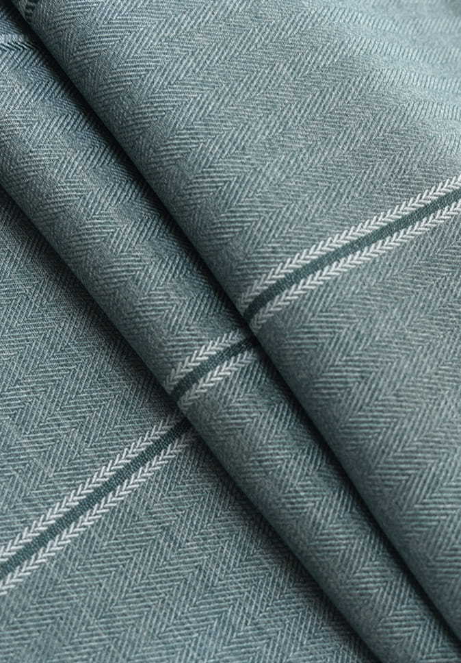 Inherent Flame Retardant 280CM Width Herringbone Luxury Dimout Fabric For Hotel Curtain