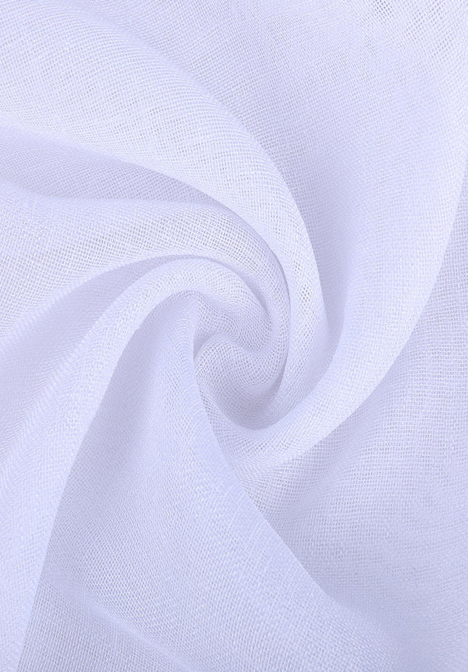 Drooping style Pure polyester 300cm wide inherent flame retardant slub sheer curtain fabric