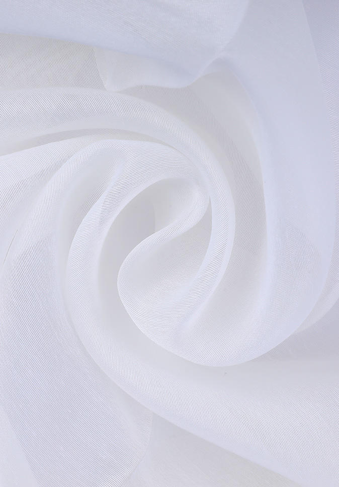 Pure Polyester smooth and soft 300cm inherent flame retardant plain voile curtain fabric