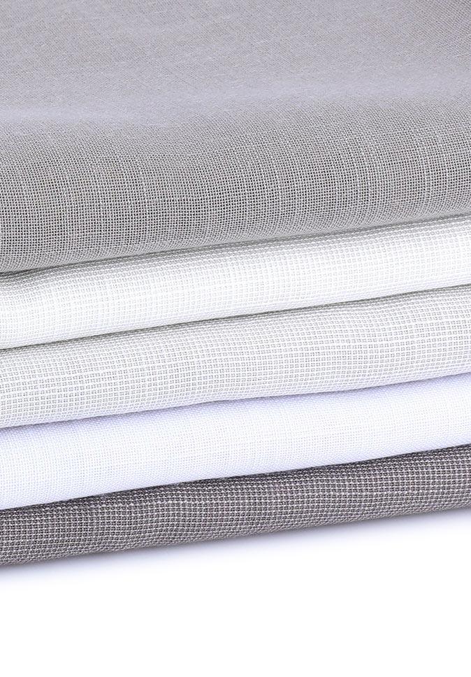 Pure Polyester double sided linen like different colors inherent flame retardant sheer fabrics for hotel